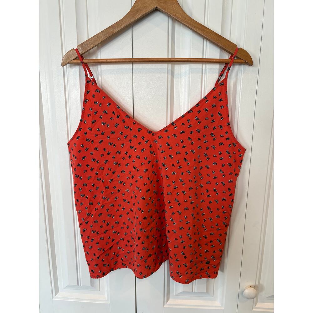 Abercrombie & Fitch Orange Butterfly Print Tank Top Size Medium